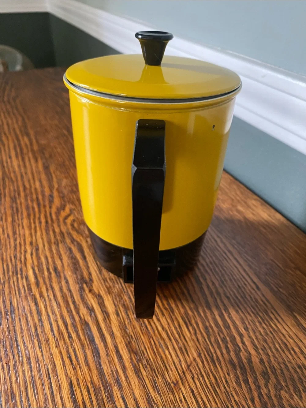 Vintage MCM Yellow Electric Hot Pot Coffee Pot 5.5” 120V 400W Taiwan Works